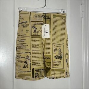 Fashion Brand Company Yellow Pages Bike Shorts size XXS